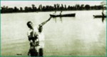 Brother Branham baptising in the Ohio River June 11, 1933 when Pillar of fire appeared and the Lord spoke