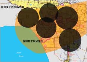 Chinese maps showing the nuclear targeting of Los Angeles