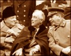 Jewish traitors Churchill, Roosevelt, Stalin