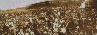 Section of congregation at Durban race track service