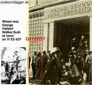 Bush I outside Book Depository when JFK was assassinated before JFK assassinated the CIA