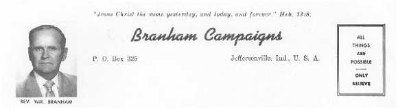 Branham Campaigns letterhead