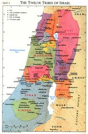 map of Israel showing Ammon, Moab, and Seir