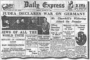 Judea declares war against Germany